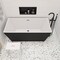 Alfi Brand 59" Black & White Rectangular Acrylic Free Standing Soaking Bathtub AB8834 - alternate 8